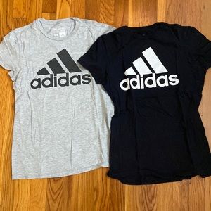 two womens small adidas t shirts